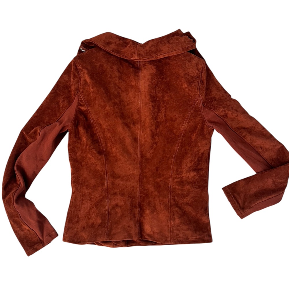 SL8 Rust/Brown Suede Fall Moto Jacket, Small - Picture 6 of 8
